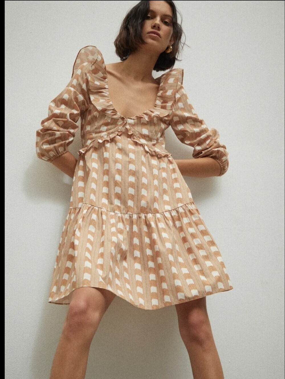 Derek Lam 10 Crosby Long Sleeve Dress 100% Cotton